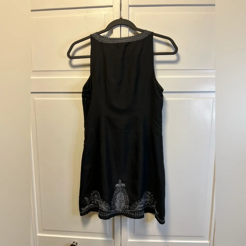Free People Sleeveless Embroidered And Silver Sequined Mini Dress Size Women’s 0